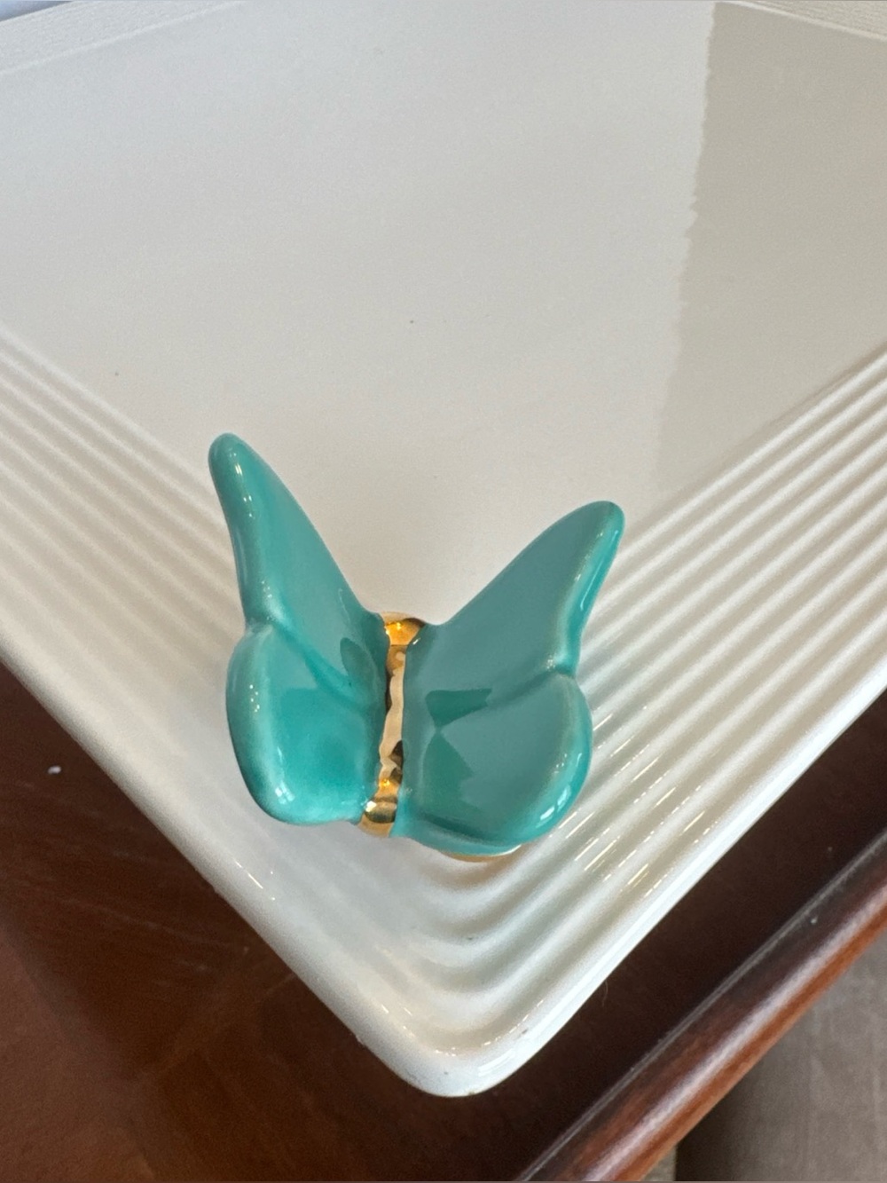 Nora Fleming Butterfly Mini Teal Retired New